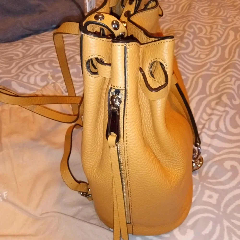 Rebecca Minkoff Brown Leather Drawstring Backpack
